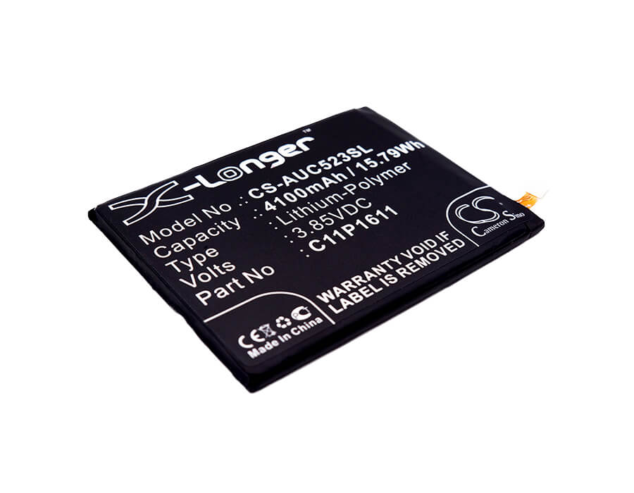 3.85V, 4100mAh, Li-Polymer Battery fits Asus, Zc520tl, Zenfone 3 Max 5.2, 15.785Wh