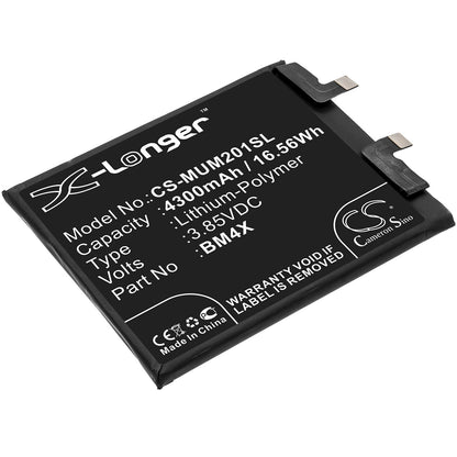 3.85V, 4300mAh, Li-Polymer Battery fits Xiaomi, M2011k2c, M2011k2g, 16.555Wh