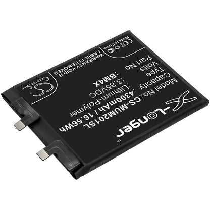 3.85V, 4300mAh, Li-Polymer Battery fits Xiaomi, M2011k2c, M2011k2g, 16.555Wh