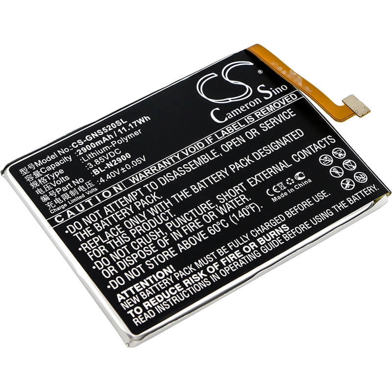 3.85V, 2900mAh, Li-Polymer Battery fits Gionee, Gn3001, Gn3001l, 11.165Wh