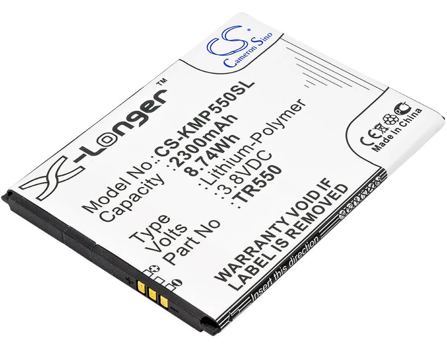 3.8V, 2300mAh, Li-Polymer Battery fits Kazam, Trooper 550, 8.74Wh