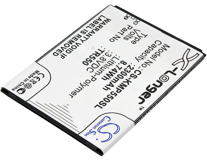 3.8V, 2300mAh, Li-Polymer Battery fits Kazam, Trooper 550, 8.74Wh