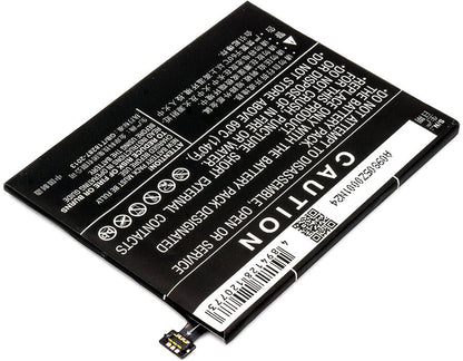 3.85V, 3000mAh, Li-Polymer Battery fits Nubia, Nx531, Nx531j, 11.55Wh