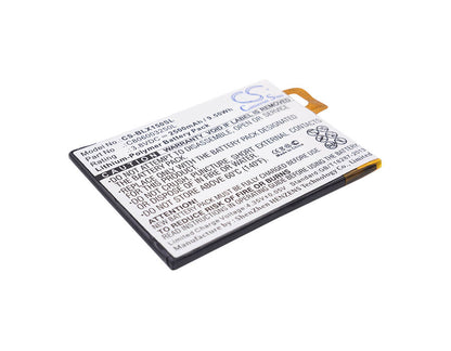 3.8V, 2500mAh, Li-Polymer Battery fits Blu, Win Hd 5.5", X150, 9.5Wh