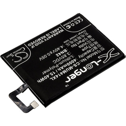 3.85V, 4000mAh, Li-Polymer Battery fits Xiaomi, 2016090, Hongmi 4, 15.4Wh