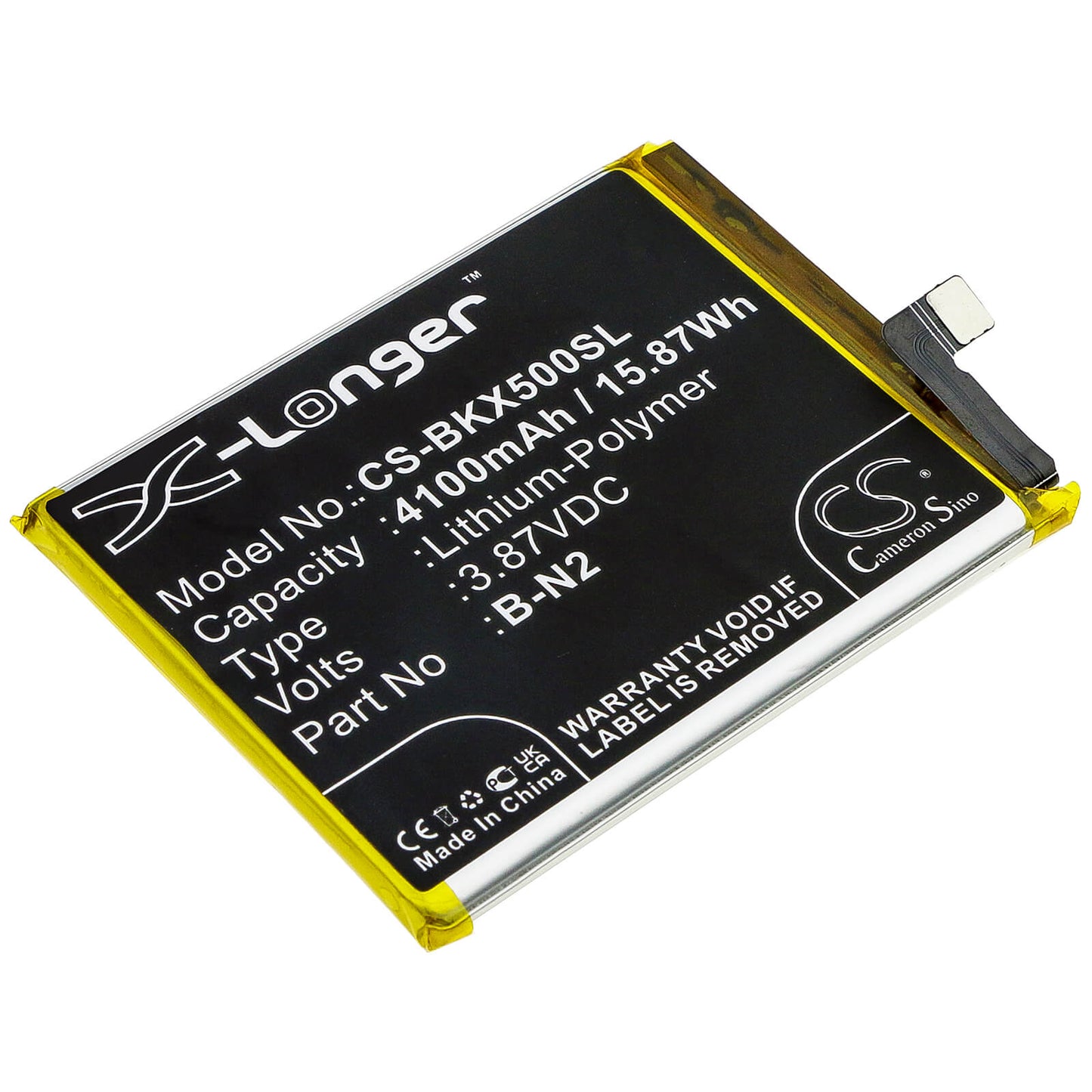 3.87V, 4100mAh, Li-Polymer Battery fits Vivo, V2001, V2001a, 15.867Wh