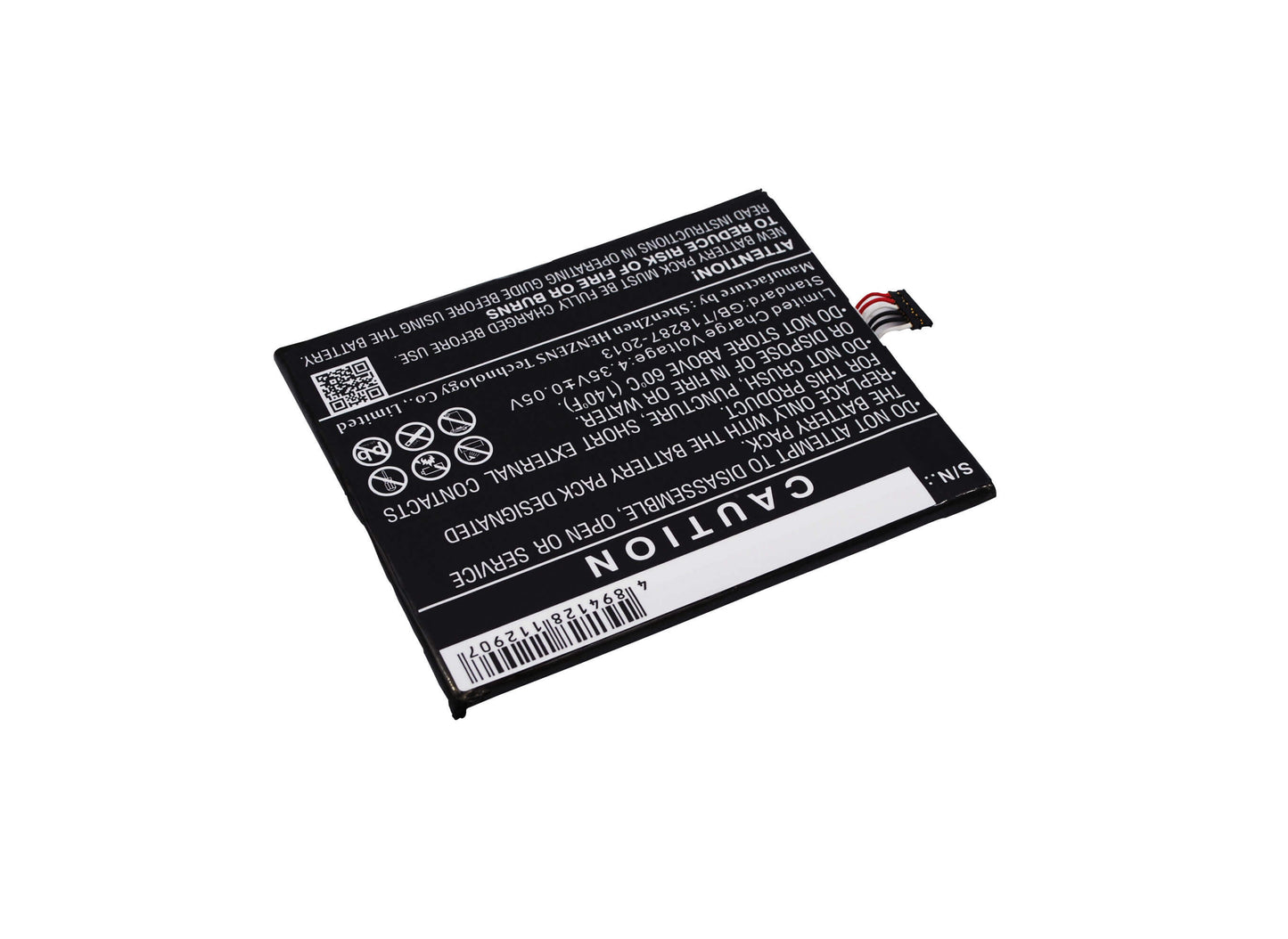 3.8V, 2900mAh, Li-Polymer Battery fits Alcatel, One Touch Pop 3 5.5, Ot-5025, 11.02Wh
