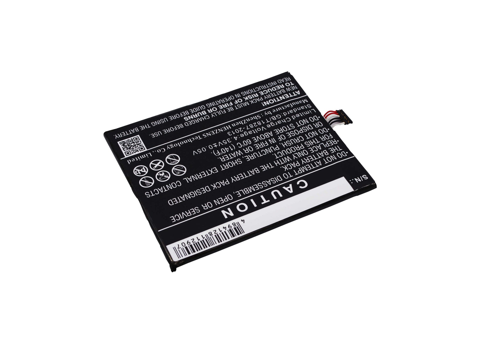 3.8V, 2900mAh, Li-Polymer Battery fits Alcatel, One Touch Pop 3 5.5, Ot-5025, 11.02Wh