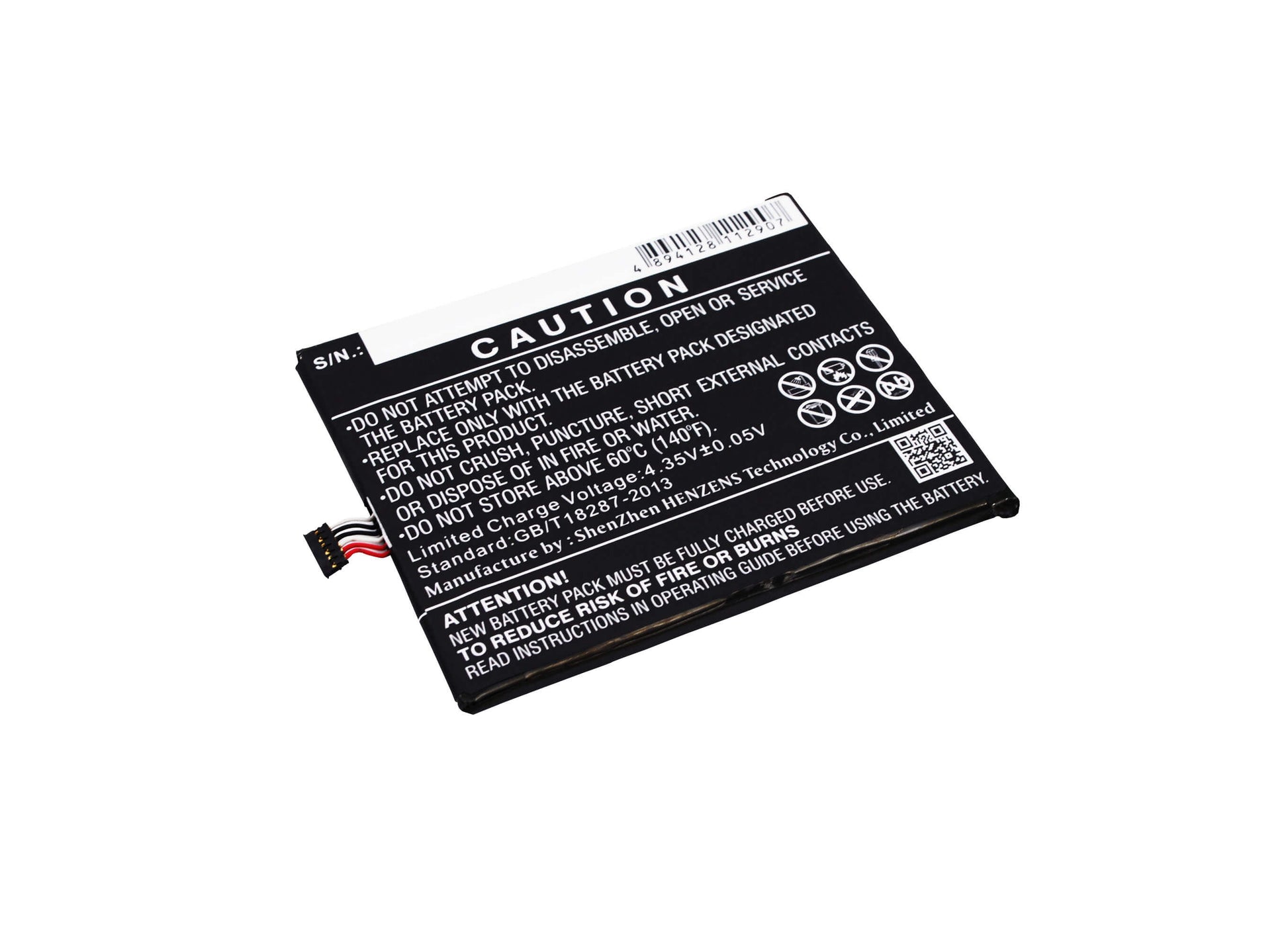 3.8V, 2900mAh, Li-Polymer Battery fits Alcatel, One Touch Pop 3 5.5, Ot-5025, 11.02Wh