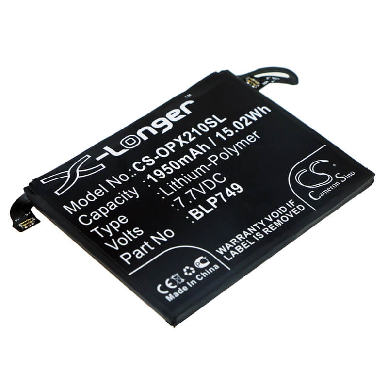 7.7V, 1950mAh, Li-Polymer Battery fits Oppo, Relme X2 Pro, Rmx1931, 15.015Wh