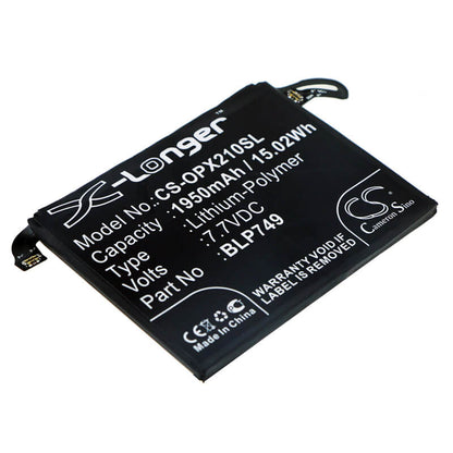 7.7V, 1950mAh, Li-Polymer Battery fits Oppo, Relme X2 Pro, Rmx1931, 15.015Wh