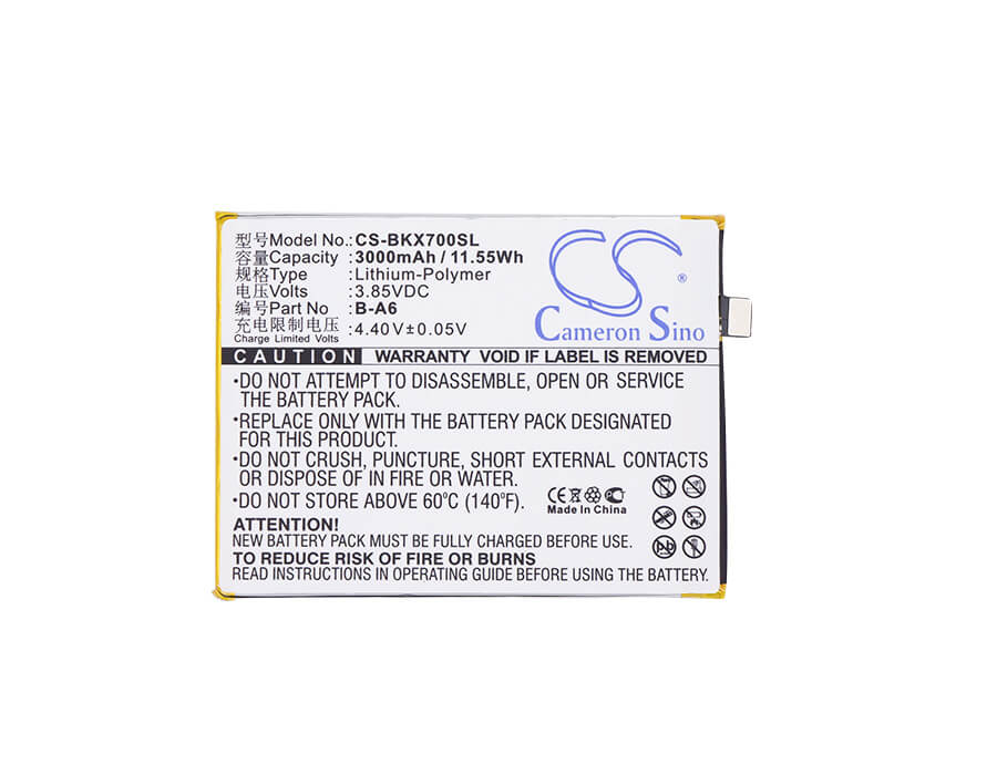 3.85V, 3000mAh, Li-Polymer Battery fits Vivo, X7, X7 Dual Sim, 11.55Wh