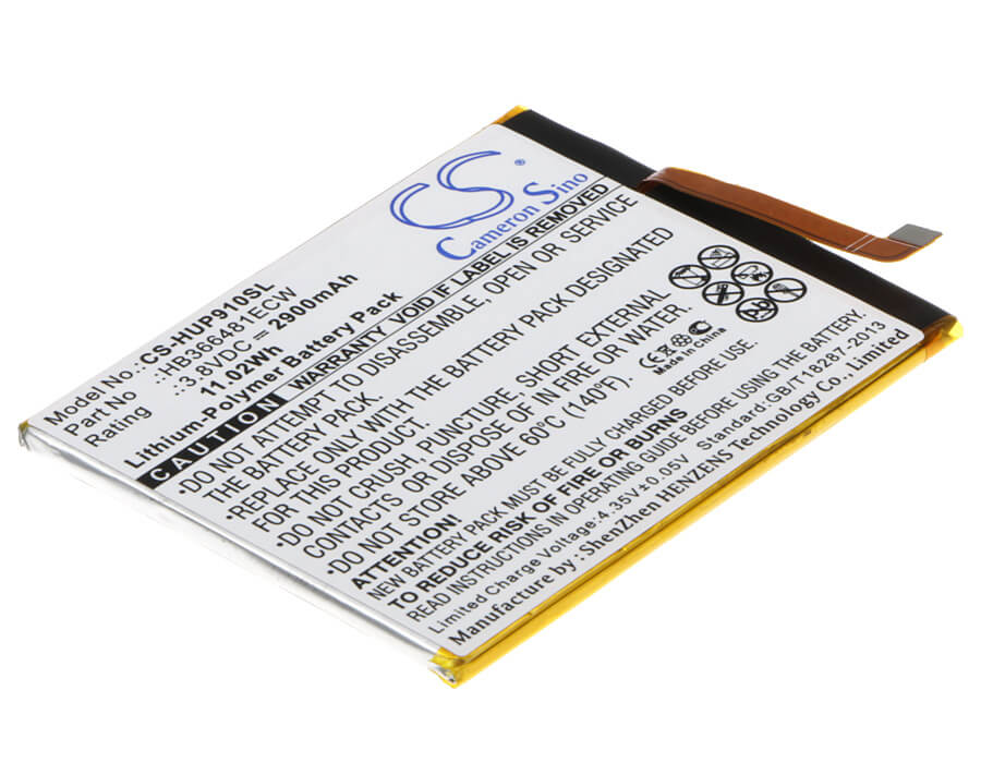 3.8V, 2900mAh, Li-Polymer Battery fits Huawei, 6 2018 Dual Sim, 6 2018 Dual Sim Lte, 11.02Wh