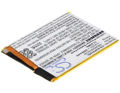 3.8V, 2900mAh, Li-Polymer Battery fits Huawei, 6 2018 Dual Sim, 6 2018 Dual Sim Lte, 11.02Wh
