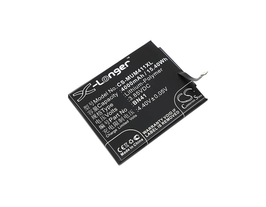 3.85V, 4000mAh, Li-Polymer Battery fits Xiaomi, Note 4, Redmi Note 4, 15.4Wh