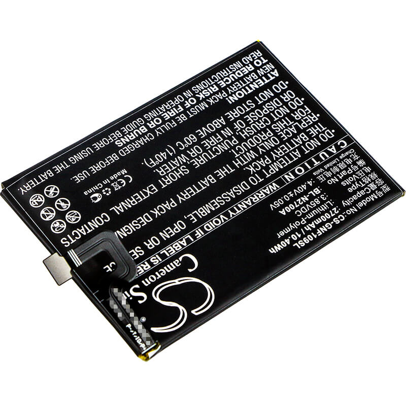 3.85V, 2700mAh, Li-Polymer Battery fits Gionee, F109, F109l, 10.395Wh