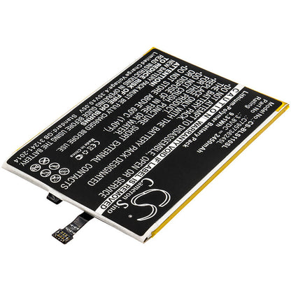 3.8V, 2450mAh, Li-Polymer Battery fits Blu, S0110, Studio One, 9.31Wh