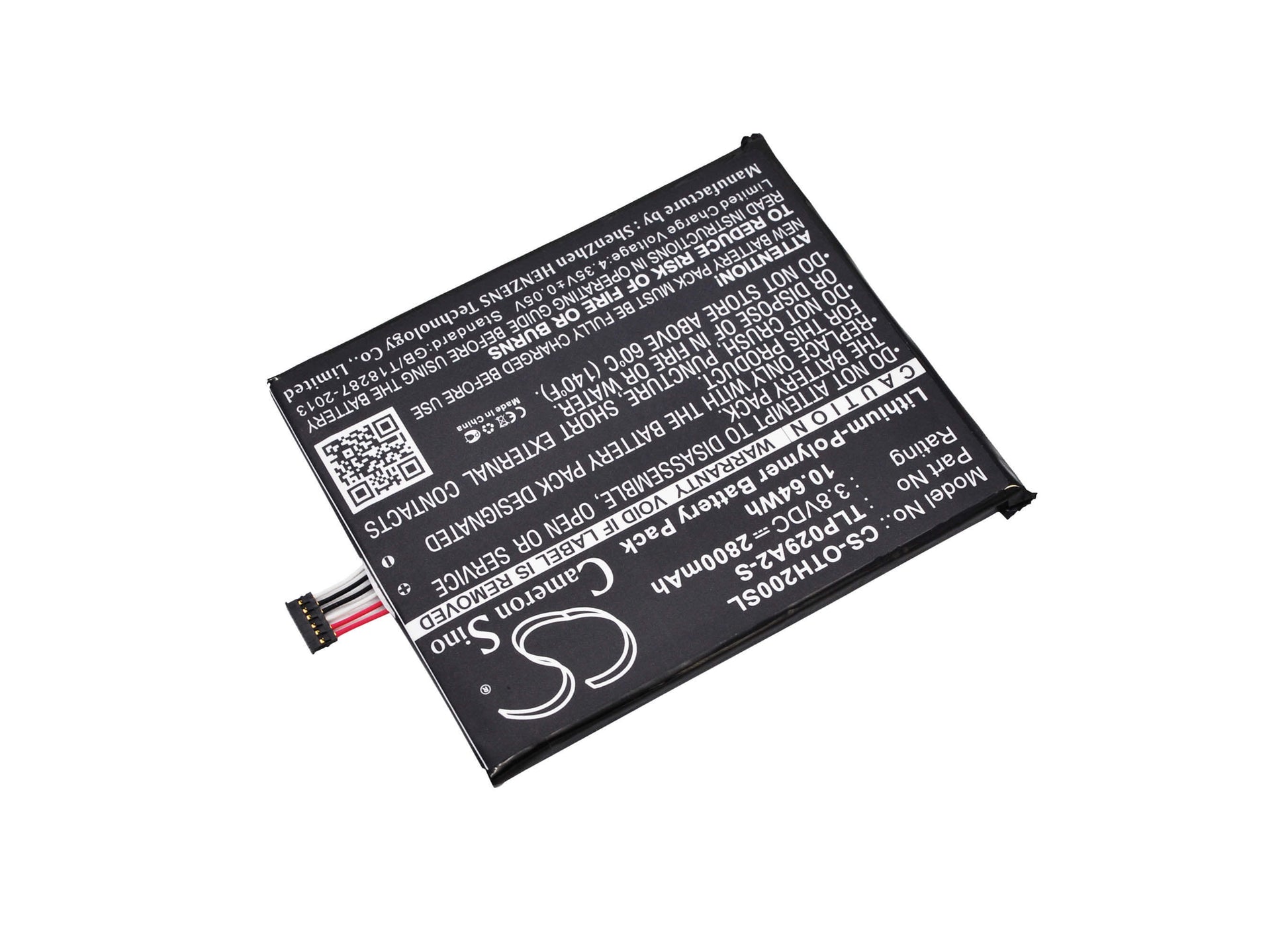 3.8V, 2800mAh, Li-Polymer Battery fits Alcatel, Baal6045y, One Touch Idol 3 5.5, 10.64Wh
