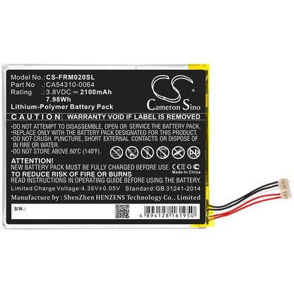 3.8V, 2100mAh, Li-Polymer Battery fits Fujitsu, Arrows M02, F-01h, 7.98Wh