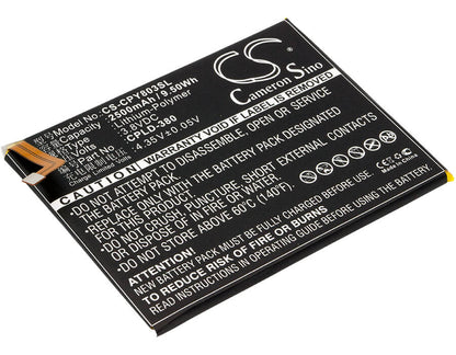 3.8V, 2500mAh, Li-Polymer Battery fits Coolpad, Fengshang 3, Y803-9, 9.5Wh