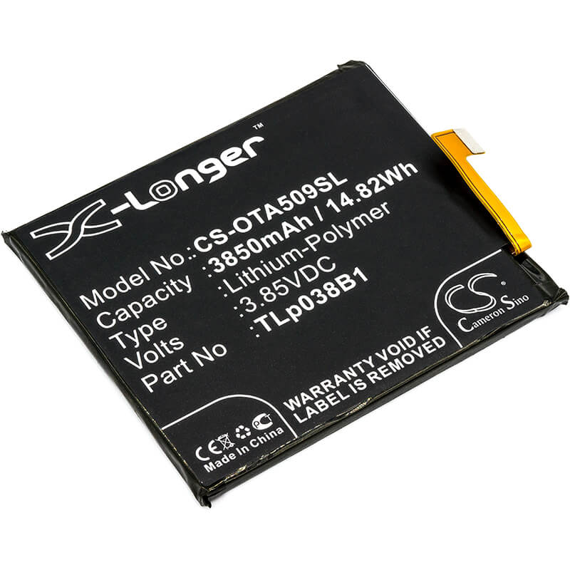 3.85V, 3850mAh, Li-Polymer Battery fits Alcatel, 3v 5032w, 5090y, 14.8225Wh