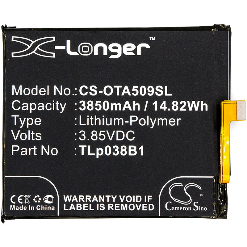 3.85V, 3850mAh, Li-Polymer Battery fits Metropcs, 3v 5032w, 14.8225Wh