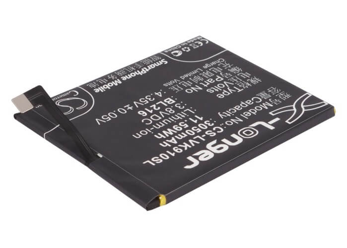 3.8V, 3050mAh, Li-Polymer Battery fits Lenovo, K910, K910e, 11.59Wh