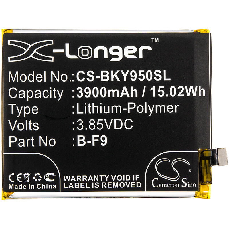 3.85V, 3900mAh, Li-Polymer Battery fits Bbk, Vivo Y95, 15.015Wh