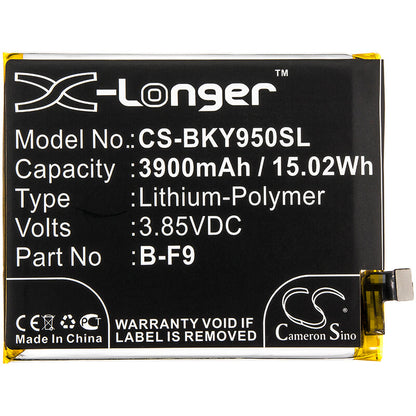 3.85V, 3900mAh, Li-Polymer Battery fits Bbk, Vivo Y95, 15.015Wh
