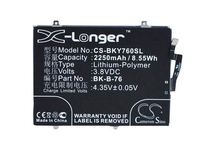3.8V, 2250mAh, Li-Polymer Battery fits Bbk, Vivo Y27, 8.55Wh