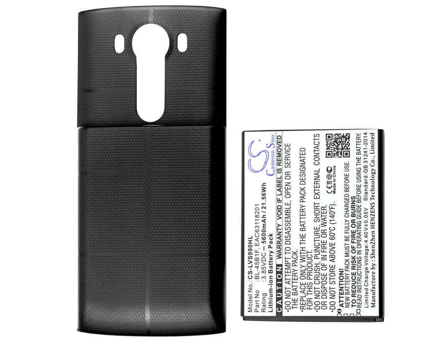 3.85V, 5600mAh, Li-ion Battery fits Lg, H900, H901, 21.56Wh