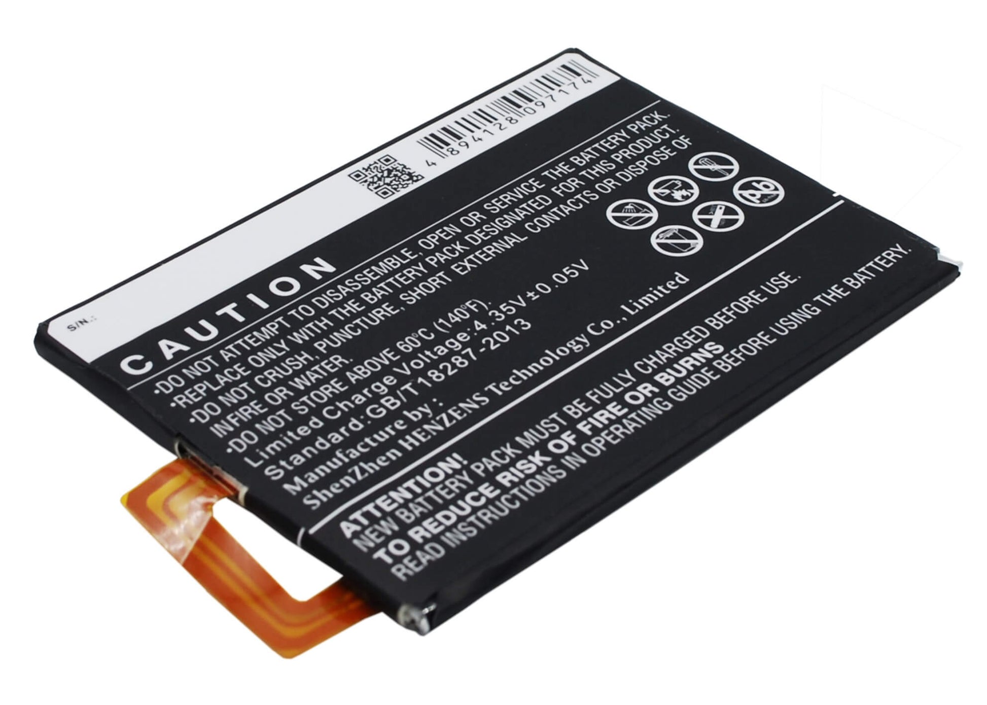 3.8V, 2250mAh, Li-Polymer Battery fits Bbk, Vivo Y18, Vivo Y18l, 8.55Wh