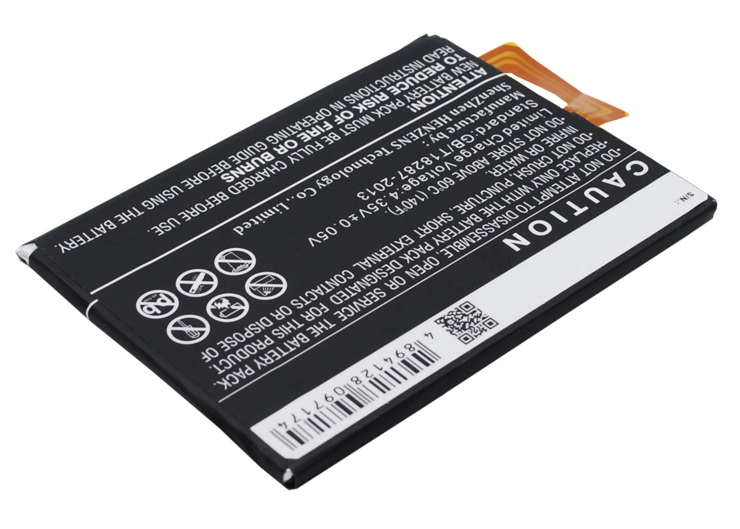 3.8V, 2250mAh, Li-Polymer Battery fits Bbk, Vivo Y18, Vivo Y18l, 8.55Wh
