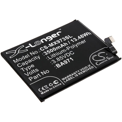 3.85V, 3500mAh, Li-Polymer Battery fits Meizu, 16s, 16s Pro, 13.475Wh