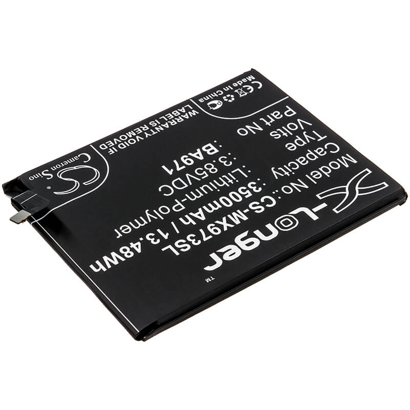 3.85V, 3500mAh, Li-Polymer Battery fits Meizu, 16s, 16s Pro, 13.475Wh