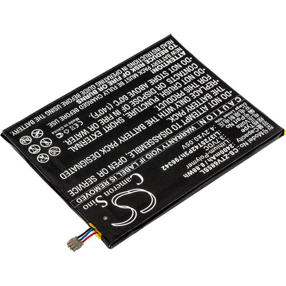 3.7V, 2400mAh, Li-Polymer Battery fits Zte, C865, C865m, 8.88Wh