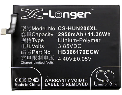 3.85V, 2950mAh, Li-Polymer Battery fits Huawei, Nova 2, Nova 2 Dual Sim, 11.3575Wh