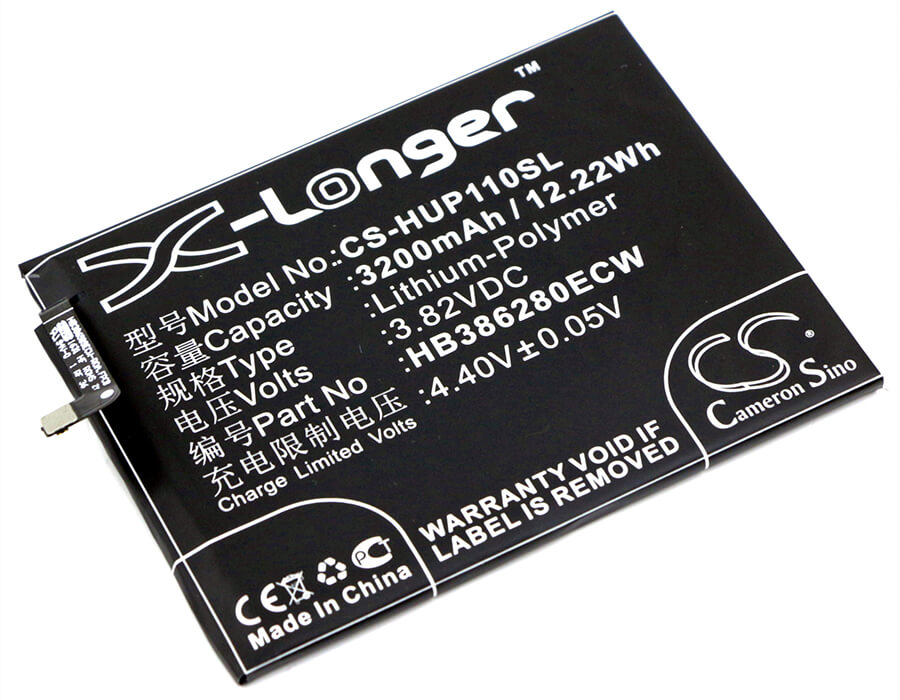 3.82V, 3200mAh, Li-Polymer Battery fits Huawei, Honor 9, Honor 9 Premium Edition, 12.224Wh
