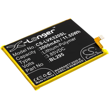 3.85V, 3000mAh, Li-Polymer Battery fits Lenovo, K5s, K5s Td-lte Dual Sim, 11.55Wh