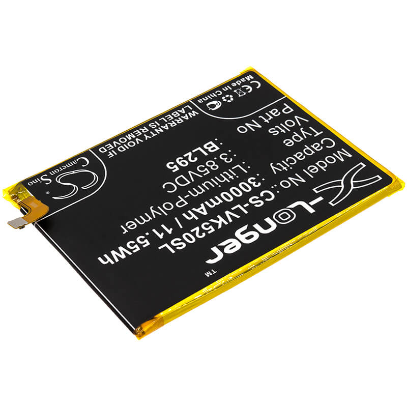 3.85V, 3000mAh, Li-Polymer Battery fits Lenovo, K5s, K5s Td-lte Dual Sim, 11.55Wh