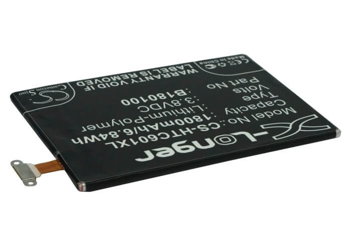 3.8V, 1800mAh, Li-Polymer Battery fits Htc, 601e, 601n, 6.84Wh