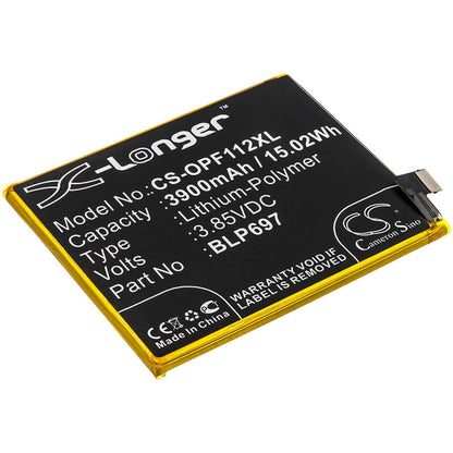 3.85V, 3900mAh, Li-Polymer Battery fits Oppo, Cph1969, F11 Pro, 15.015Wh