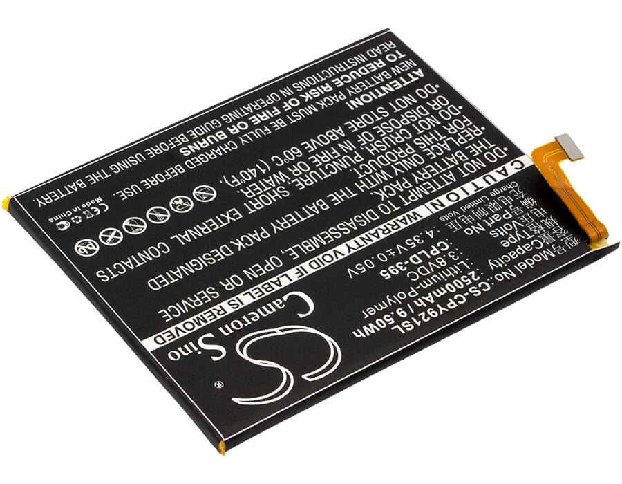 3.8V, 2500mAh, Li-Polymer Battery fits Coolpad, Fengshang Pro 2, Fengshang Pro 2 Dual Sim, 9.5Wh
