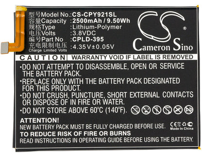 3.8V, 2500mAh, Li-Polymer Battery fits Coolpad, Fengshang Pro 2, Fengshang Pro 2 Dual Sim, 9.5Wh