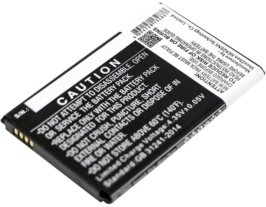 CS-SMN751XL, Mobile, Smartphone 3.8V, 3100mAh, Li-ion Battery fits Samsung, Galaxy Note 3 Mini, Galaxy Note 3 Neo, 11.78Wh