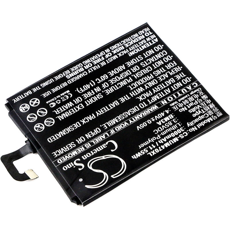 3.85V, 3000mAh, Li-Polymer Battery fits Xiaomi, Mi Note 3, Note 3, 11.55Wh