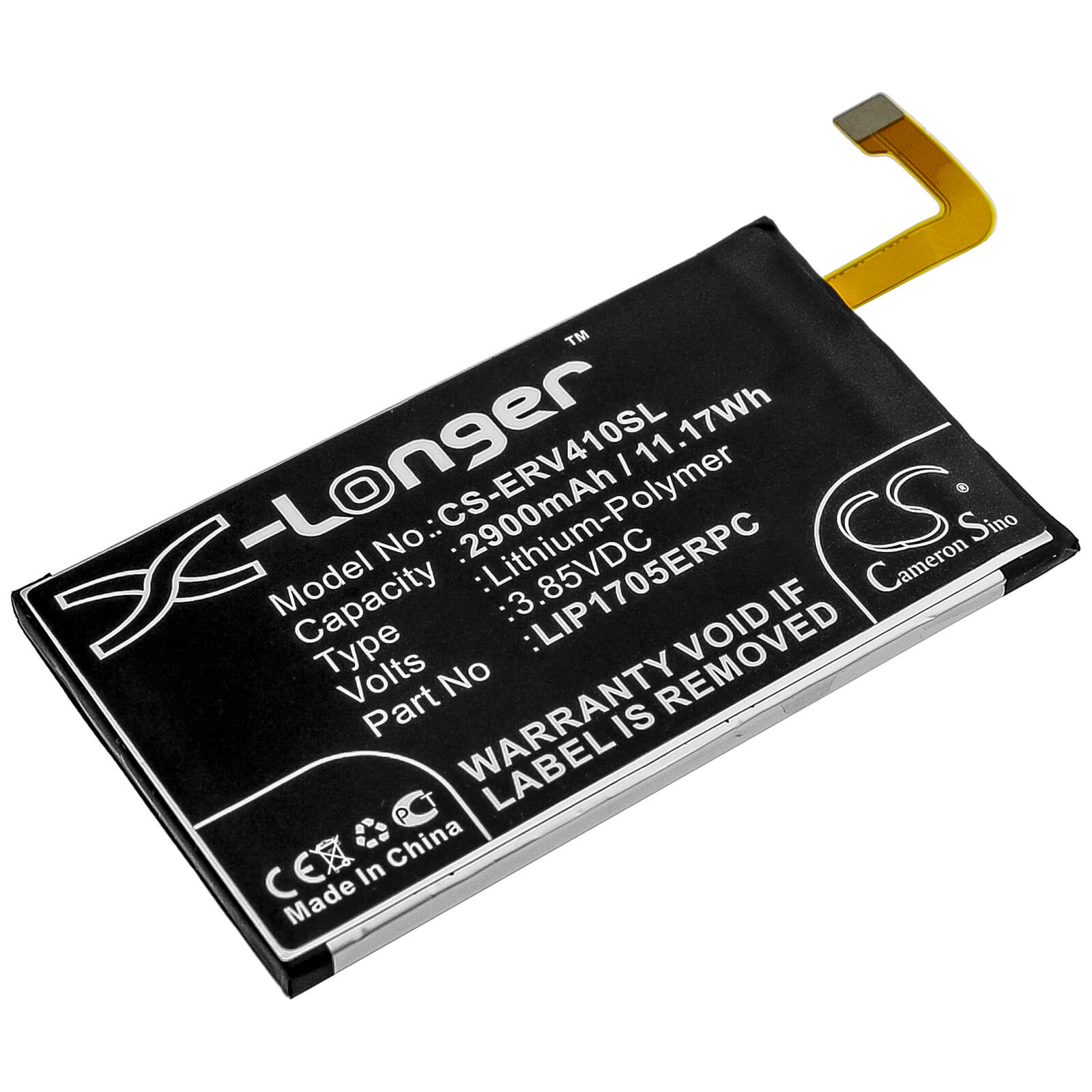 3.85V, 2900mAh, Li-Polymer Battery fits Sony, 901so, J8210, 11.165Wh