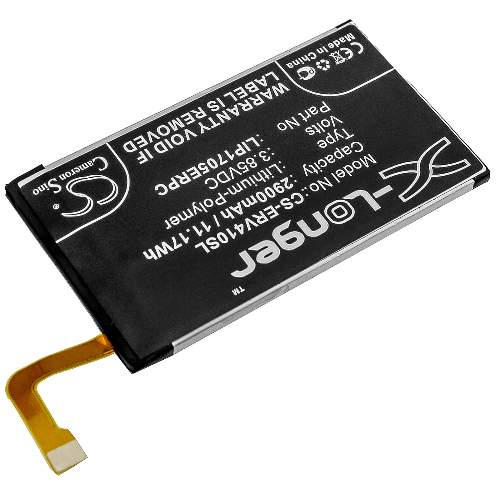 3.85V, 2900mAh, Li-Polymer Battery fits Sony, 901so, J8210, 11.165Wh