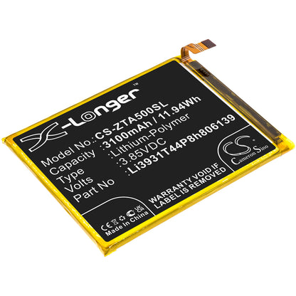 3.85V, 3100mAh, Li-Polymer Battery fits Zte, Blade A5 2020, Blade A7 Prime, 11.935Wh