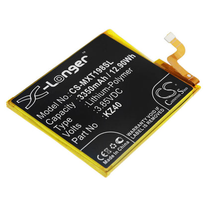 3.85V, 3350mAh, Li-Polymer Battery fits Motorola, Moto Z4, Xt1980-3, 12.8975Wh